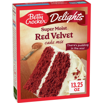 Betty Crocker Delights Super Moist  Cake Mix, Red Velvet